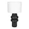 Hello Honey® 20" Black Stoneware Table Lamp with Linen Shade